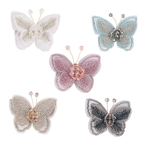 HONITANO 5stücke Teiliges Haarschmuck Haarklammern Schmetterlings-design Haarclips Für Alltag Hochzeiten Partys Blau Grün Beige Weiß Elegante Haaraccessoires Für Frauen von HONITANO