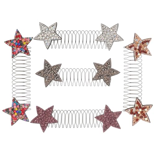 HONITANO 5 Stück Teiliges Haarkamm Stern strass haarnadeln Leichte Sichere Haarfixierung für Dünnes und Dickes Haar Vielseitiger Haarschmuck für Frauen für Alltag und Besondere Anlässe von HONITANO