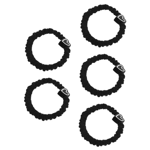 HONITANO 5 Stück Teiliges Herz Haarband Dickes Elastisches Haargummi mit Nahtlosem Design Sicherer Halt für Sport und Alltag Schwarzes Vielseitiges Haarzubehör für Frauen und Mädchen HONITANO 5 Stück Teiliges Herz Haarband Dickes Elastisches Haargummi mit Nahtlosem Design Sicherer Halt für Sport und Alltag Schwarzes Vielseitiges Haarzubehör für Frauen und Mädchen von HONITANO