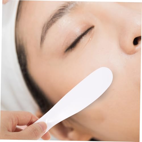 HONITANO 5 Stück Teiliges Kosmetikspatel Weißem Lebensmittelechtem Silikon Vielseitige Masken Hautpflege löffel zum Hygienischen Auftragen und Mischen von DIY Kosmetikprodukten Kompakt und von HONITANO