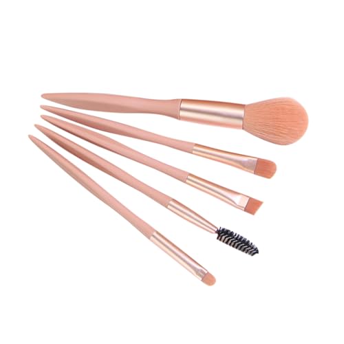 HONITANO 5 Stück Teiliges Makeup Pinselset Tragbar Präzise Lidschatten und Loose Powder Pinsel Weiche Fasern Kein Haarausfall Kompaktes Beauty Brush Set für Anfänger und Profis von HONITANO