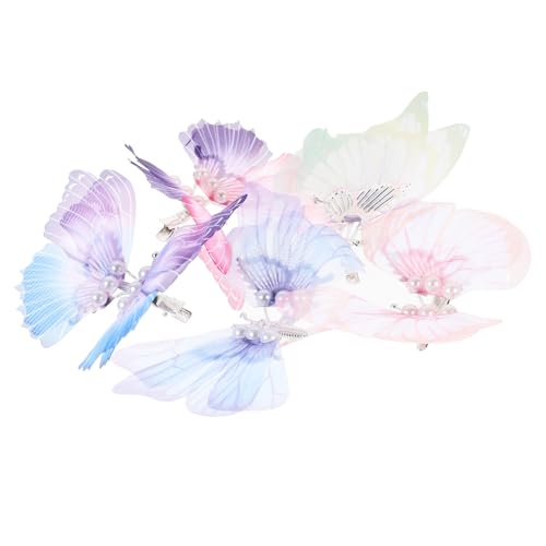 HONITANO 5 Stück Teiliges Schmetterling Haarspangen für Mädchen und Frauen Kleine Bunte Haarclips aus Langlebigem Material Geeignet für Ponytail Dutt Gerade oder Lockige Haare Perfekter von HONITANO