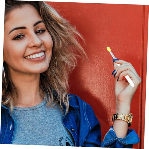 HONITANO 5 Stück Teiliges Silikon make up pinsel mit Transparentem Stiel Multifunktionale Weiche Silikon applikatoren für Lippenstift Lipgloss Lidschatten Langlebig Hautfreundlich von HONITANO