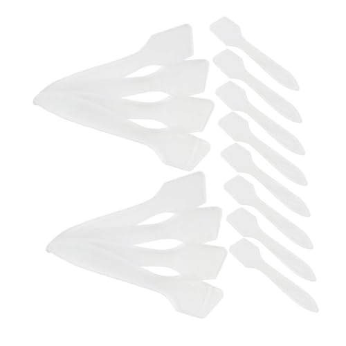 HONITANO 50 Stück Kosmetikspatel Transparent Kunststoff Löffel zum Exakten Entnehmen von Gesichtscreme und Vielseitig für DIY Beauty Anwendungen und Wiederverwendbar für Präzises Auftragen von HONITANO