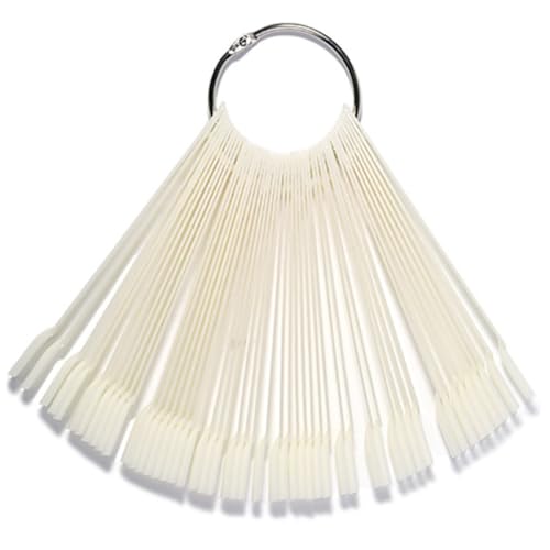 HONITANO 50 Stück Nageldisplay sticks aus Robustem Material Praktische Nagelkunst Übungs tips Natürliche Farbe für Manikürebedarf und Nail Polish Display Leicht und Kompakt für Unterwegs von HONITANO