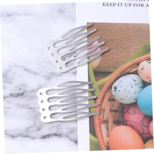 HONITANO 50 Stück Teiliges Haarkamm Silber Fünf Zähne DIY Haarschmuck für Frauen Mädchen Handgemachte Haaraccessoires für Vielseitiges Styling von HONITANO
