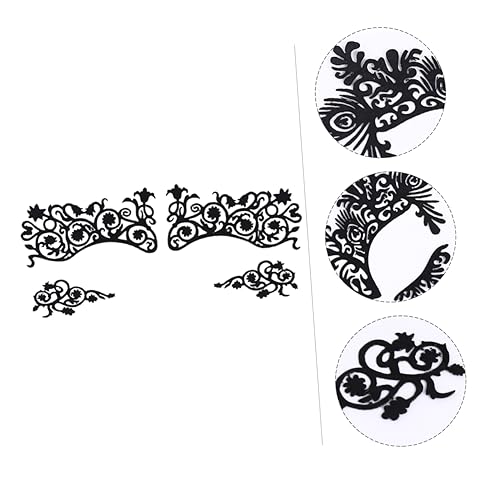 HONITANO 5Paare Temporäre Tattoos Eyeliner Aufkleber für Lidschatten Tattoos mit Spitzenmuster für Partys Cosplay und Festivals Einfache Anwendung Vielseitiges von HONITANO