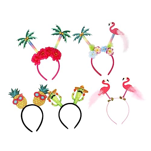 HONITANO 5Stücke Hawaiianisches Teiliges Stirnband Tropische Haaraccessoires mit Flamingo Ananas Kokospalme und Kaktus für Sommerpartys Strand und Luau Feiern HONITANO 5Stücke Hawaiianisches Teiliges Stirnband Tropische Haaraccessoires mit Flamingo Ananas Kokospalme und Kaktus für Sommerpartys Strand und Luau Feiern von HONITANO
