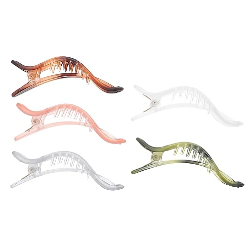 HONITANO 5stücke Mädchen Anti-slip Große Alligator Haarkrallen Klammern Acryl Haar Styling Zubehör Für Feines Pferdeschwanz Langes Dichtes Haar von HONITANO