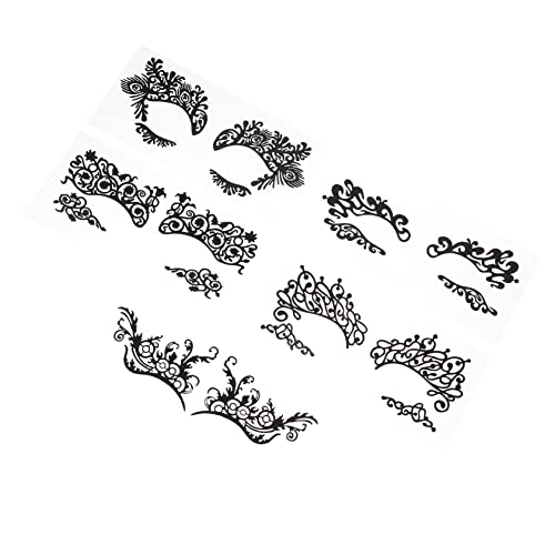 HONITANO 5 Stück Temporäre Eyeliner Aufkleber Für Halloween Cosplay Kostümpartys Kreative Gesichts Tattoos Wasserfest Selbstklebend Augen Make up Sticker von HONITANO