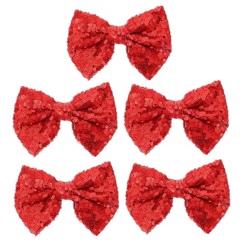 HONITANO 5stücke Teiliges Glitzernde Pailletten Schleifen Haarklammern Für Weihnachten Bunte Stickerei Haarspangen Für Mädchen Für Partys Und Feiertage von HONITANO
