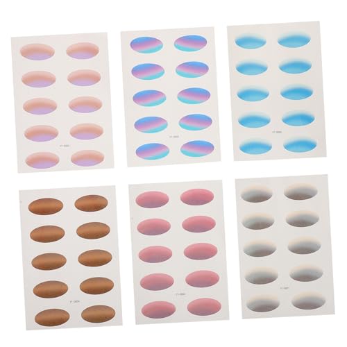 HONITANO 6blätter Augen-make-up-sticker Wasserfest Temporäre Lidschatten-aufkleber Mit Farbverlauf Dekorationszubehör Für Party Cosplay Festival Einfach Anzuwendende Augen-dekoration von HONITANO