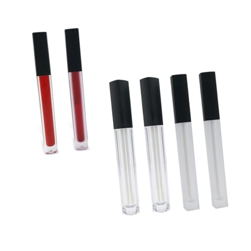 HONITANO 6 Stück Lippenunterverpackungsflasche lip gloss tubes Klares Lipglossrohr Röhrenschlüssel leere Lipgloss-Flaschen Mini-Lipgloss-Tuben Lippenrohr Mini-Lippenröhrchen Black von HONITANO