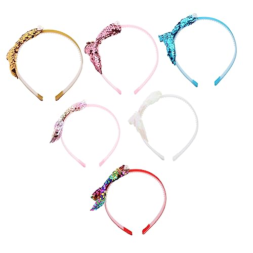 HONITANO 6stücke Pailletten Stirnband Kopfschmuck Haar Accessoire Glitzer Party Requisiten Für Junge Mädchen Und Erwachsene Leicht Und Bequem Einheitsgröße Passt Meisten von HONITANO