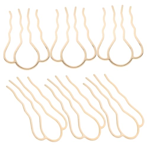 HONITANO 6 Stück Teiliges Antike Metall Haarspangen mit Zähnen DIY Haarschmuck Zubehör für Hanfu Kleidung Goldfarbene Haarnadeln für Frauen Einfach zu Tragen für Hochzeit und Alltag von HONITANO