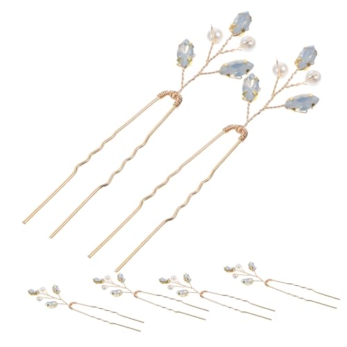 HONITANO 6 Stück Teiliges Braut Haarnadeln mit Strass U förmige Haarklammern für Damen und Mädchen Eleganter Haarschmuck für Hochzeit Party und Festliche Anlässe von HONITANO
