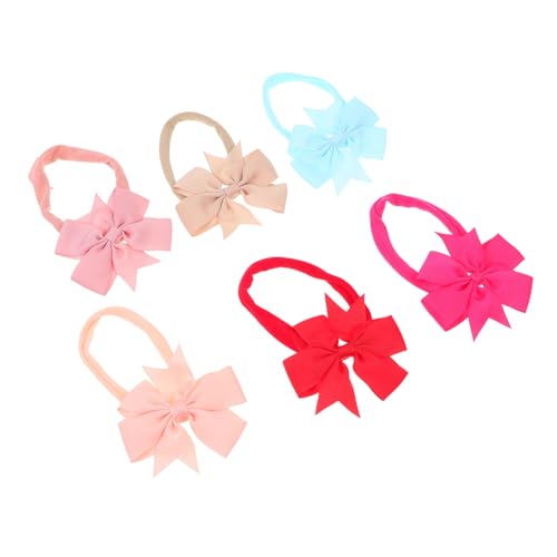HONITANO 6 Stück Teiliges Haarband mit Handgefertigter Schleife Elastisches Weiches Stirnband für Kleinkinder Mädchen Modisches Haarschmuck accessoire für Alltag Party und Fotoshootings von HONITANO