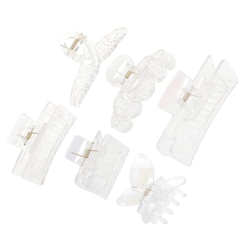 HONITANO 6 Stück Teiliges Transparente Haarklammern Große Haarklammern Stark Haltende Haarclips für Frauen Vielseitig für Dickes und Dünnes Haar Geeignet Langlebige für Alltag und von HONITANO