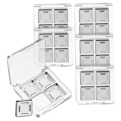 HONITANO 6 Stück Transparente Leere Lidschatten Palette mit Fächern Quadratisches Makeup behälter Organisierten Aufbewahrung von Eyeshadows und Highlightern Praktischer Schminkhalter für von HONITANO