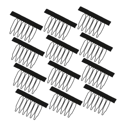 HONITANO 60 Stück Stahlzahn Perücken Clips mit Zähnen Rutschfeste Perückenkämme für Damen und Herren Langlebige Wig Making Tools für Heim und Salongebrauch von HONITANO