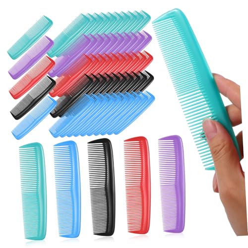 HONITANO 60 Stück Teiliges Feiner Haarkämme mit Glatten Zähnen Doppelseitig für Feines und Dickes Haar Tragbare Friseurkämme für Damen und Herren Kompakt und Schonend zur Haarkamm-Anwendung von HONITANO