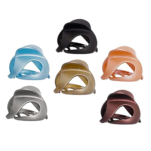 HONITANO 6stücke Stylische Rutschfeste Haarspangen Für Frauen Bunte Haar-clips Für Dusche Alltag Pferdeschwanz Für Dünnes Dickes Haar in Schwarz Blau Braun Orange Khaki von HONITANO