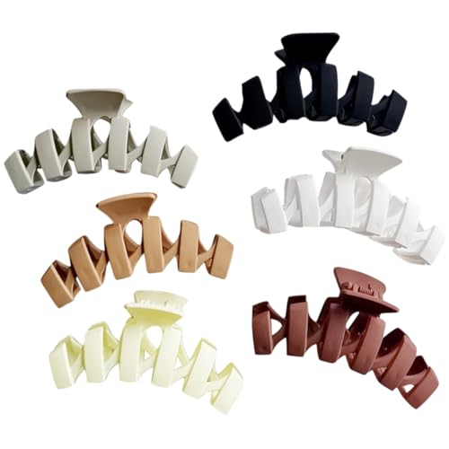 HONITANO 6stücke Haarklammern Für Dickes Haar Dekorative Haarklammern Für Frauen Aus Kunststoff Haarschmuck Für Party Und Alltag Slip Jaw Clips Für Mittleres Und Dünnes Haar von HONITANO