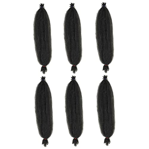 HONITANO 6stücke Lockige Afro Perücke Aus Synthetischem Haar Gedrehtes Haar Für Frauen Afro Perücke Mit Geflochtenem Design Für Halloween Und Karneval von HONITANO