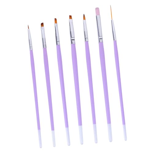HONITANO 7 Stück Nail Art Design Pinselset Teilig Feine Nagellack Malerei Stifte mit Griff Leicht zu Halten für Professionelle und Mobile Maniküre Geschenkidee für Damen und Familie von HONITANO