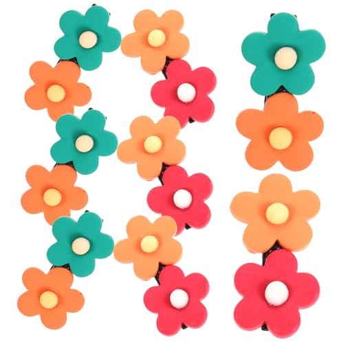 HONITANO 8 Stck Teiliges Kleine Haarklammern für Mädchen Bunte Blumen Haarklammern Robuste Entenschnabel Haarspangen für Dickes und Schmerzfrei für Partys und Alltag von HONITANO