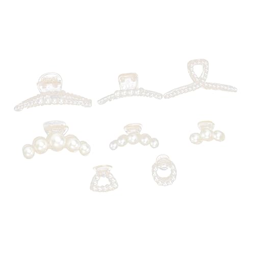 HONITANO 8 Stück Perle Greifen Haar Perlen Perle Kiefer Clip Haarpflegezubehör Große Haarnadel Frauen Haarnadel Harz von HONITANO
