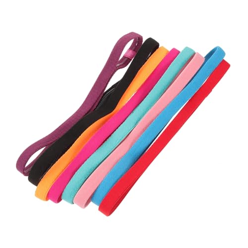 HONITANO 8 Stück Teiliges Elastische Sport Stirnbänder Rutschfest Leicht Atmungsaktiv für Damen Herren Yoga Laufen Fitness Outdoor Geeignet Zufällige Farbe Zufällige Farbe von HONITANO