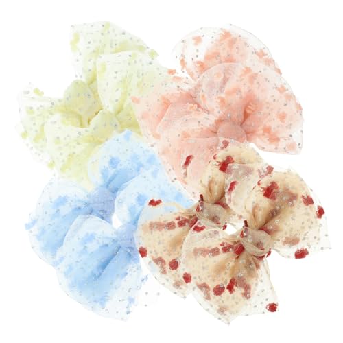 HONITANO 8 Stück Teiliges Haarschleifen für Mädchen Mehrfarbige Transparente Netzschleifen Haarspangen mit Süßem Schleifenknoten Rutschfeste Bequeme Haarschmuck für Alltag Langlebig und von HONITANO