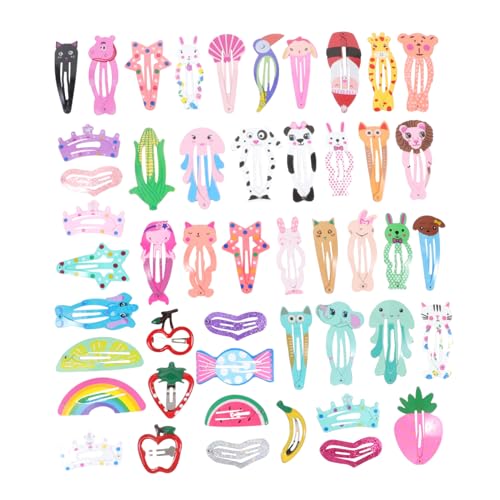 HONITANO 80 Stücke Kinder Haarnadeln Tierfrucht Haarspangen Satz für Mädchen Bunte Dekorative Haarclips für Partys und Alltagsoutfits von HONITANO