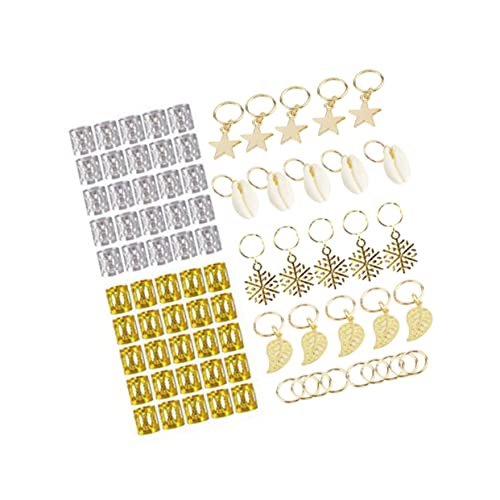 HONITANO 80 Stück Teiliges Haar Schmuck aus Aluminiumlegierung Rostfrei und Biegsam Filigrane Dreadlocks Ringe für Zöpfe DIY Haarperlen für Festival und Party Vielseitig für Piraten und von HONITANO