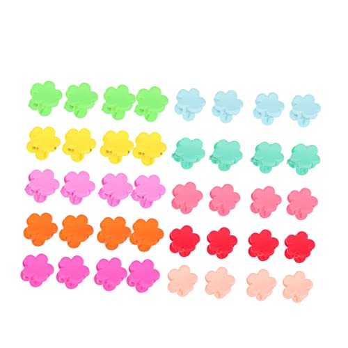 HONITANO 80 Stück Teiliges Kleine Haarklammern für Mädchen Bunte Mini Haarspangen aus Robustem Material Niedliche Blumen Haarklammern Geeignet für Alltag Party und Zufällige Farbe von HONITANO