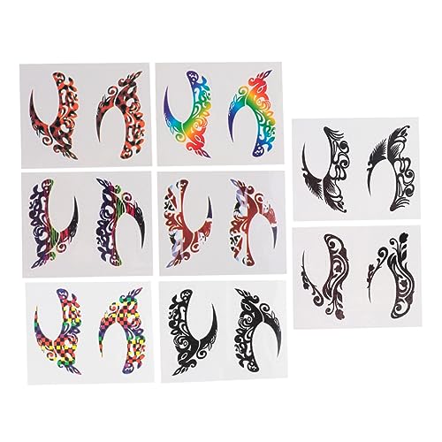 HONITANO 8paare Augen-aufkleber Lidschatten-aufkleber Für Damen Und Mädchen Temporäre Tattoos Als Eyeliner Und Gesichtsaufkleber Body-art-gesichtsdekor von HONITANO