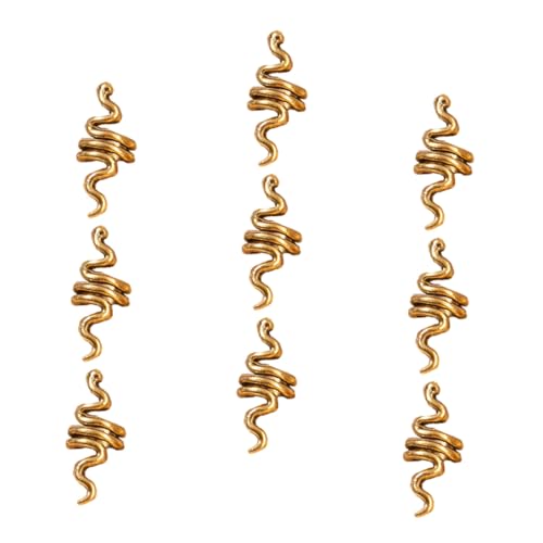 HONITANO 9 Stück Teiliges Spiral Haarringe für Dreadlocks und Zöpfe Kreative Schlangenform Haarschmuck Einfach zu Befestigen Dekorative Haarcuffs für Partys Hochzeiten und DIY Frisuren von HONITANO