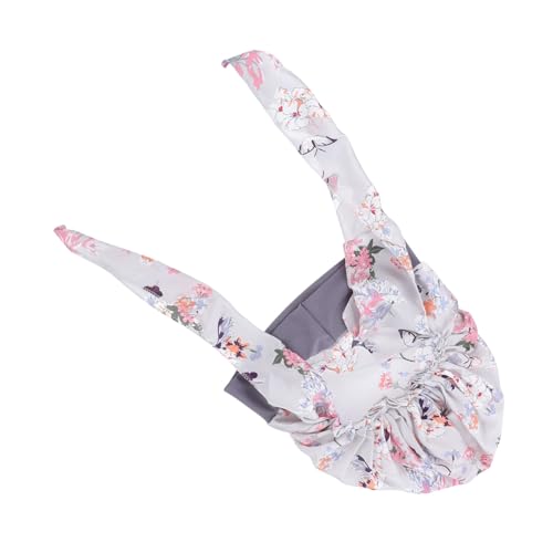 HONITANO Atmungsaktive Schlafhaube aus Seidenähnlichem Material Elastischer Damen Haarhut zum Schutz der Frisur Beim Schlafen Vielseitig für Party Yoga und Alltag Geeignet Geblümtes Design von HONITANO