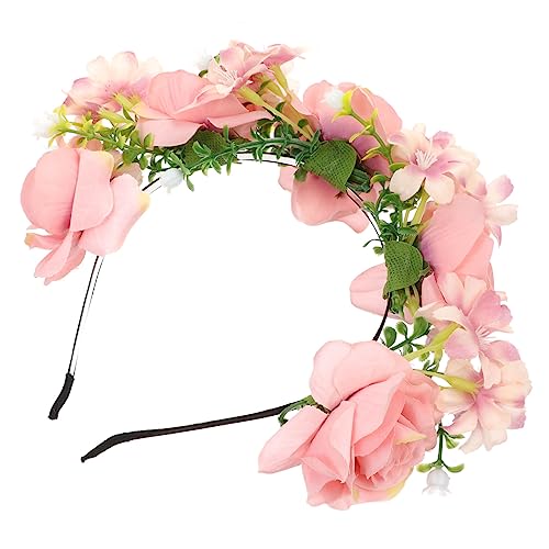 HONITANO Blumen Haarreif aus Stoff mit Rosenblüten Leichtes Langlebiges Kopfschmuck Stirnband für Damen Modischer Haarschmuck für Waschen und Festliche Anlässe Accessoire von HONITANO