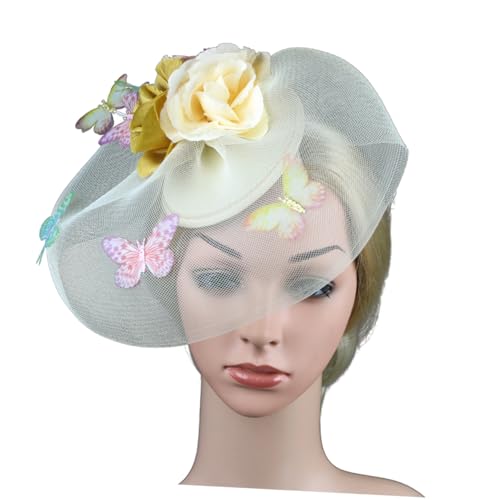HONITANO Blumiger Haarschmuck aus Tüll Haaraccessoire mit Schmetterlingsdesign für Hochzeiten Festivals und Partys Langanhaltender und Komfortables Tragegefühl für Damen von HONITANO