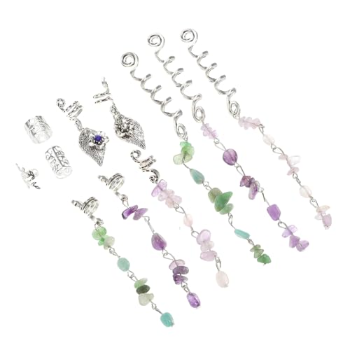 HONITANO Braid Jewelry Metall Charms mit Steinbesatz DIY Dreadlock Schmuck Langlebige Haarringe für Zöpfe Accessoires für Damen Silberfarbene Federanhänger für Frisuren HONITANO Braid Jewelry Metall Charms mit Steinbesatz DIY Dreadlock Schmuck Langlebige Haarringe für Zöpfe Accessoires für Damen Silberfarbene Federanhänger für Frisuren von HONITANO