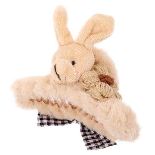 HONITANO Brauner Großer Kaninchen Haarclip für Damen Weicher Leichter Haarklammer Haarschmuck Rutschfeste Haarklammer für Dünnes und Dickes Haar zum Stylen und Fixieren bei Alltag und von HONITANO