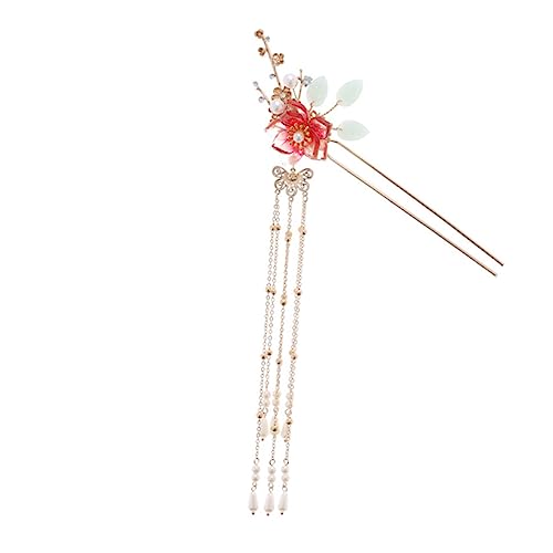 HONITANO Chinesische Perlenblumen Haarstäbchen Retro Haarnadeln Haarspangen Haar-essstäbchen Für Damen von HONITANO