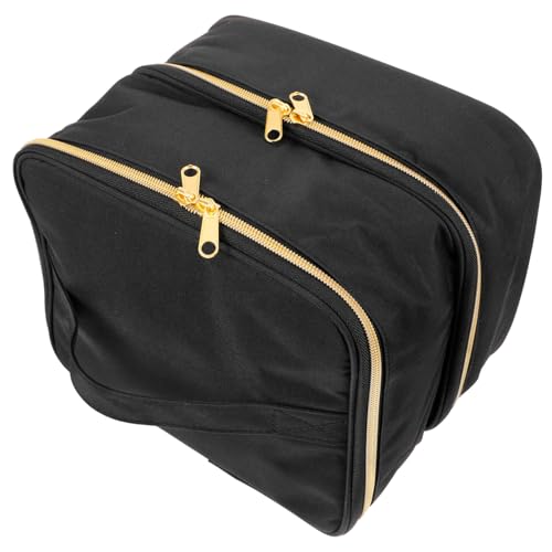 HONITANO Doppellagige Nagellack Aufbewahrungstasche aus Nylon und Metall Stoßfest und Wasserabweisend Tragbare Organizer Tasche für Nagellackflaschen für Unterwegs und Zuhause von HONITANO