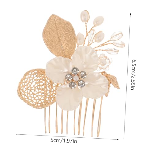 HONITANO Eleganter Goldfarbener Haarkamm mit Design Leichter Brautschmuck für Hochzeit und Festliche Anlässe Vielseitiger Haarschmuck für Braut und Brautjungfer Komfortabel und Stilvoll HONITANO Eleganter Goldfarbener Haarkamm mit Design Leichter Brautschmuck für Hochzeit und Festliche Anlässe Vielseitiger Haarschmuck für Braut und Brautjungfer Komfortabel und Stilvoll von HONITANO