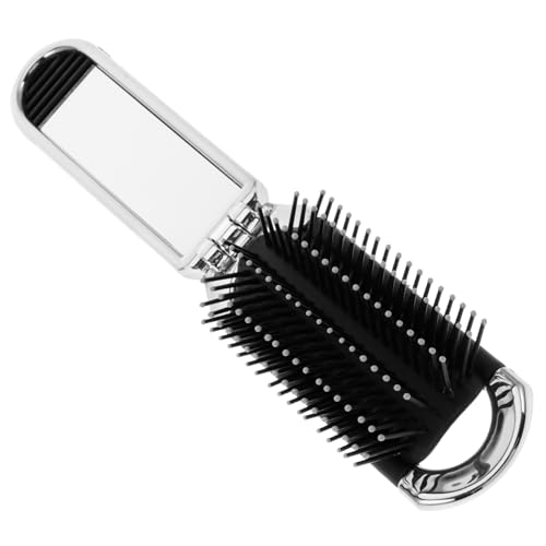 HONITANO Faltbarer Kamm Mit Spiegel Tragbare Haarkosmetik Für Damen Kompakte Reisekosmetik Und Leichtes Design Für Müheloses Frisieren Unterwegs Für Handtasche von HONITANO