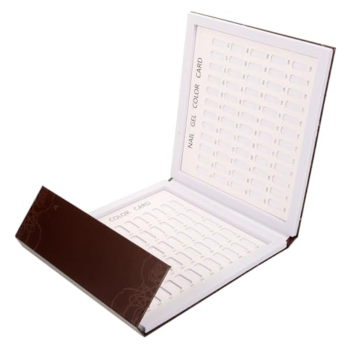 HONITANO Farben Nagel Farbkarte Display Buch mit Nagelproben für Maniküre Salon Nagellack Gel Farbgel Präsentation Farbpalette Nageldesign Nail Art Musterbuch von HONITANO