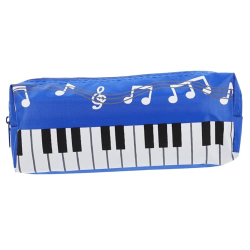 HONITANO Federmäppchen Klaviertastatur Motiv Canvas Pencil Case für Mädchen Langlebig Geräumig Praktische Aufbewahrung für Stifte und Schreibwaren Leichter Zugriff Trendiges Design von HONITANO