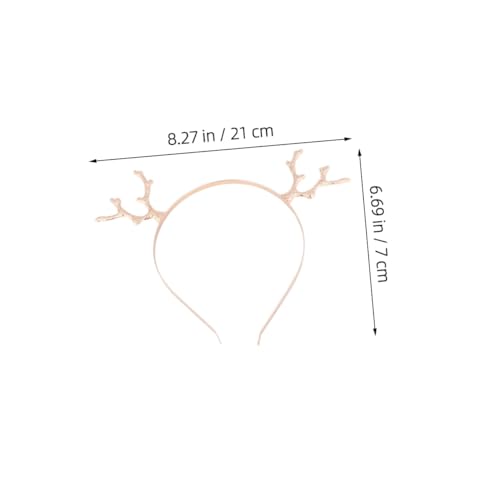 HONITANO Festliches Geweih Haarreif aus Metalllegierung Langlebiges Stirnband für Mädchen Weihnachts Party Kostümzubehör Foto Requisiten und Geeignet für Karneval Cosplay Fasching von HONITANO